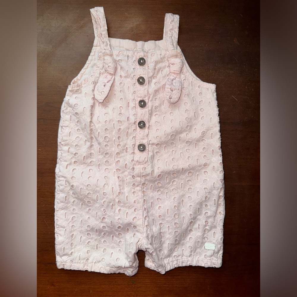 7 for All Mankind Romper with Eyelet Cutouts 100% Cotton 12m EUC